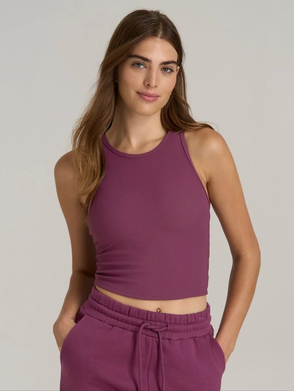 American Tall Cropped Ribbed Tank Top